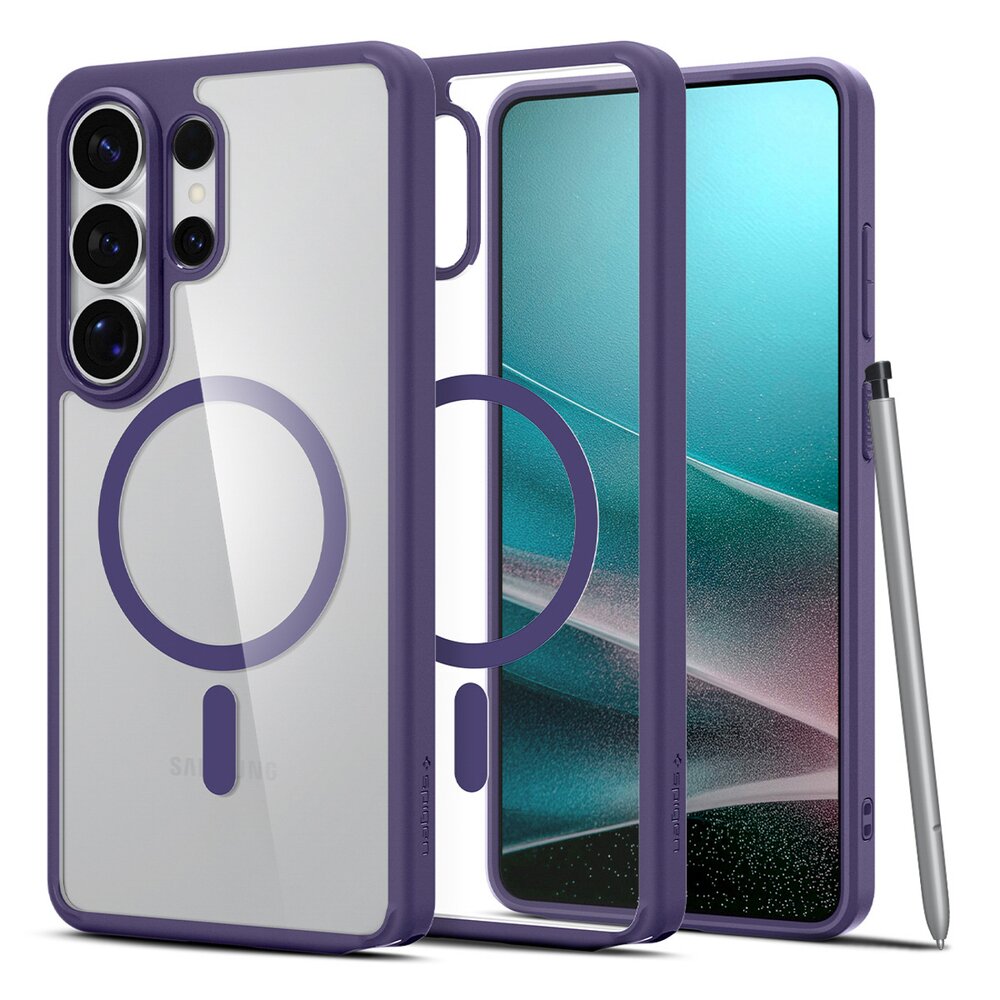 Samsung Galaxy S26 Ultra Spigen Ultra Hybrid Mag MagSafe dėklas – skaidrus tamsiai mėlynas 1