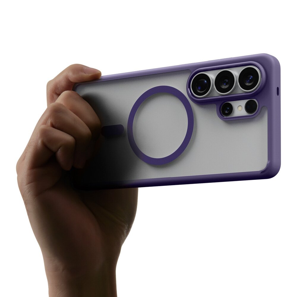 Samsung Galaxy S26 Ultra Spigen Ultra Hybrid Mag MagSafe dėklas – skaidrus tamsiai mėlynas 10