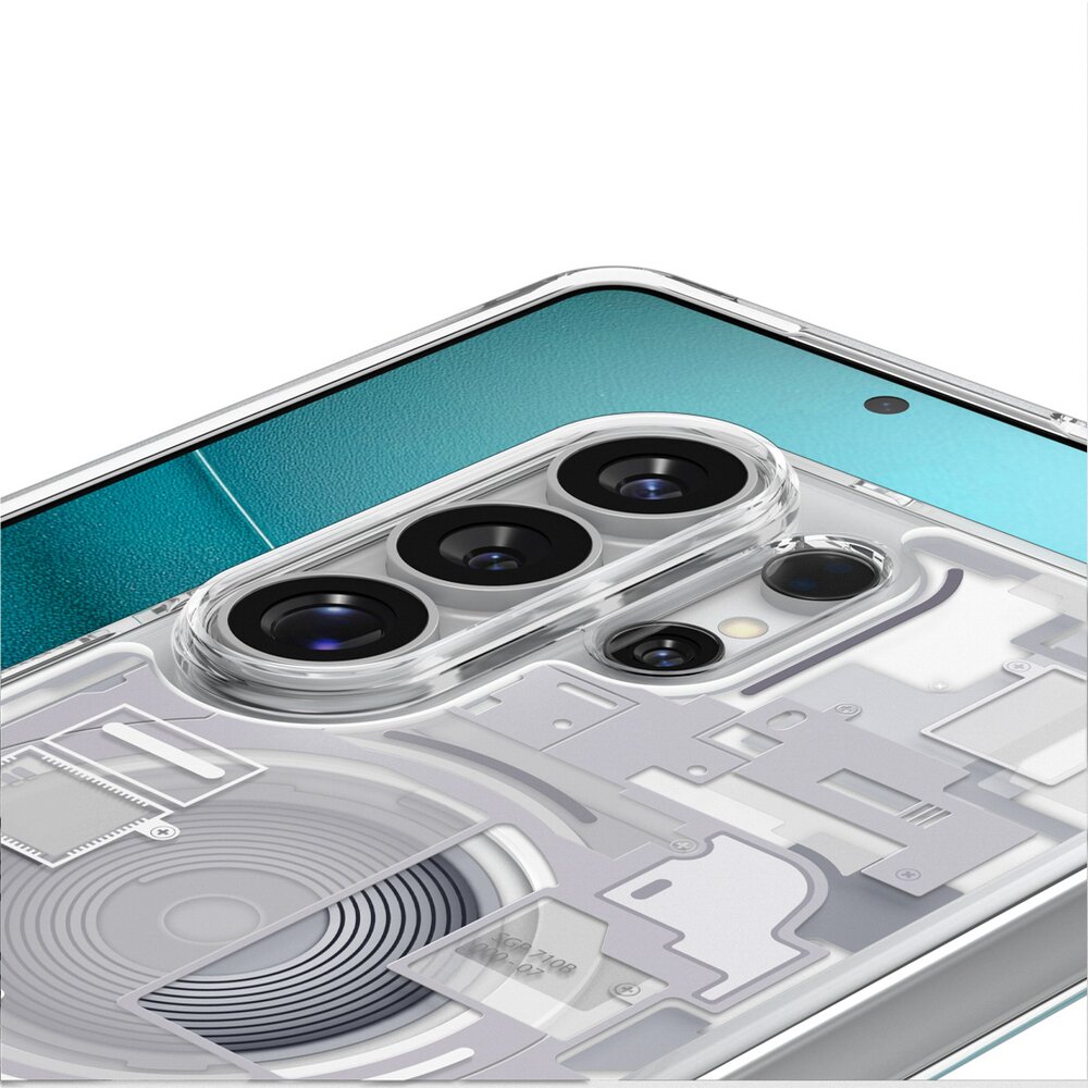 Samsung Galaxy S26 Ultra Zero One Spigen Ultra Hybrid Mag MagSafe dėklas – skaidrus ir baltas 6