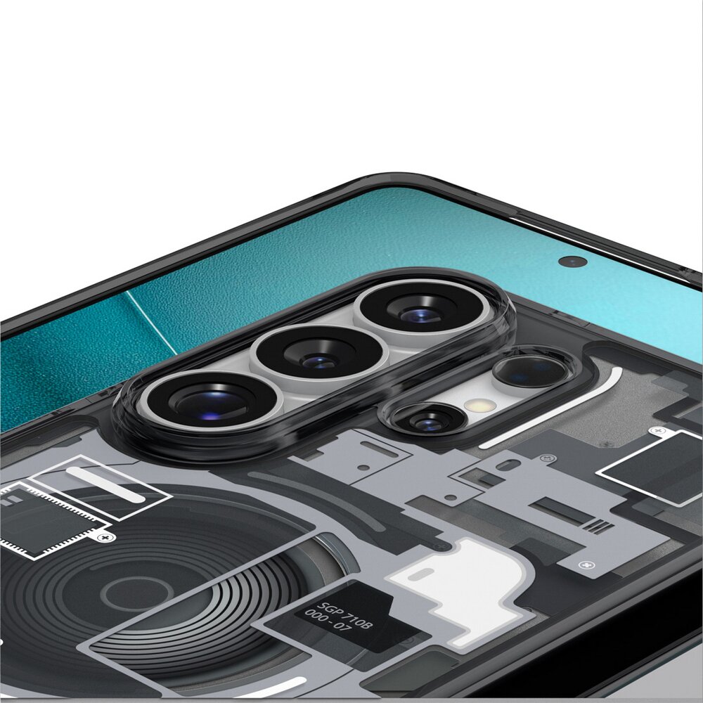 Samsung Galaxy S26 Ultra Zero One Spigen Ultra Hybrid Mag MagSafe dėklas – skaidrus juodas 6