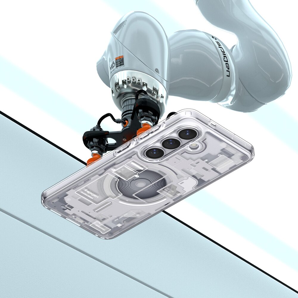 Samsung Galaxy S26 Zero One Spigen Ultra Hybrid Mag MagSafe dėklas – skaidrus ir baltas 7 Samsung Galaxy S26 Zero One Spigen Ultra Hybrid Mag MagSafe dėklas – skaidrus ir baltas 7