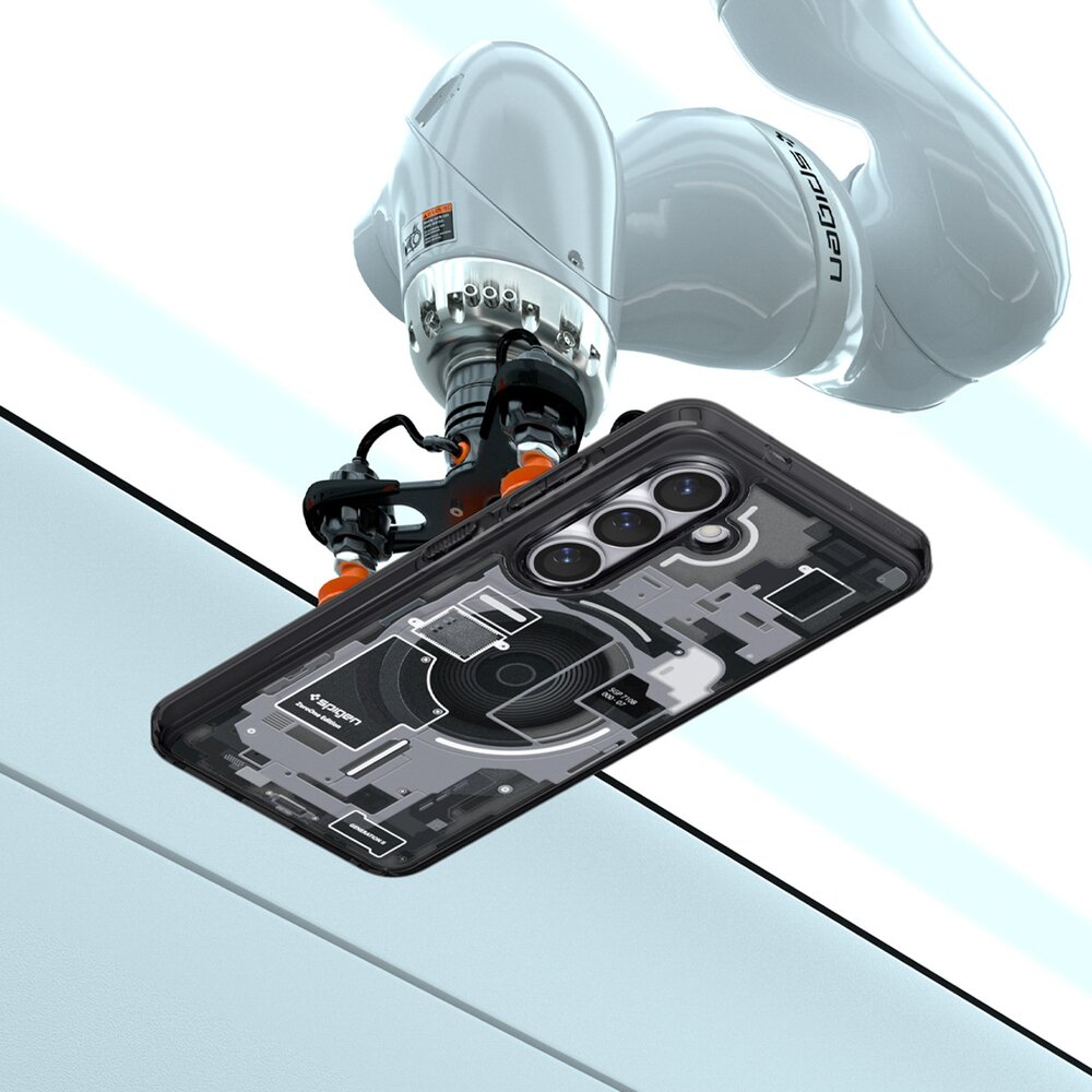 Samsung Galaxy S26+ Zero One Spigen Ultra Hybrid Mag MagSafe dėklas – juodas skaidrus 7