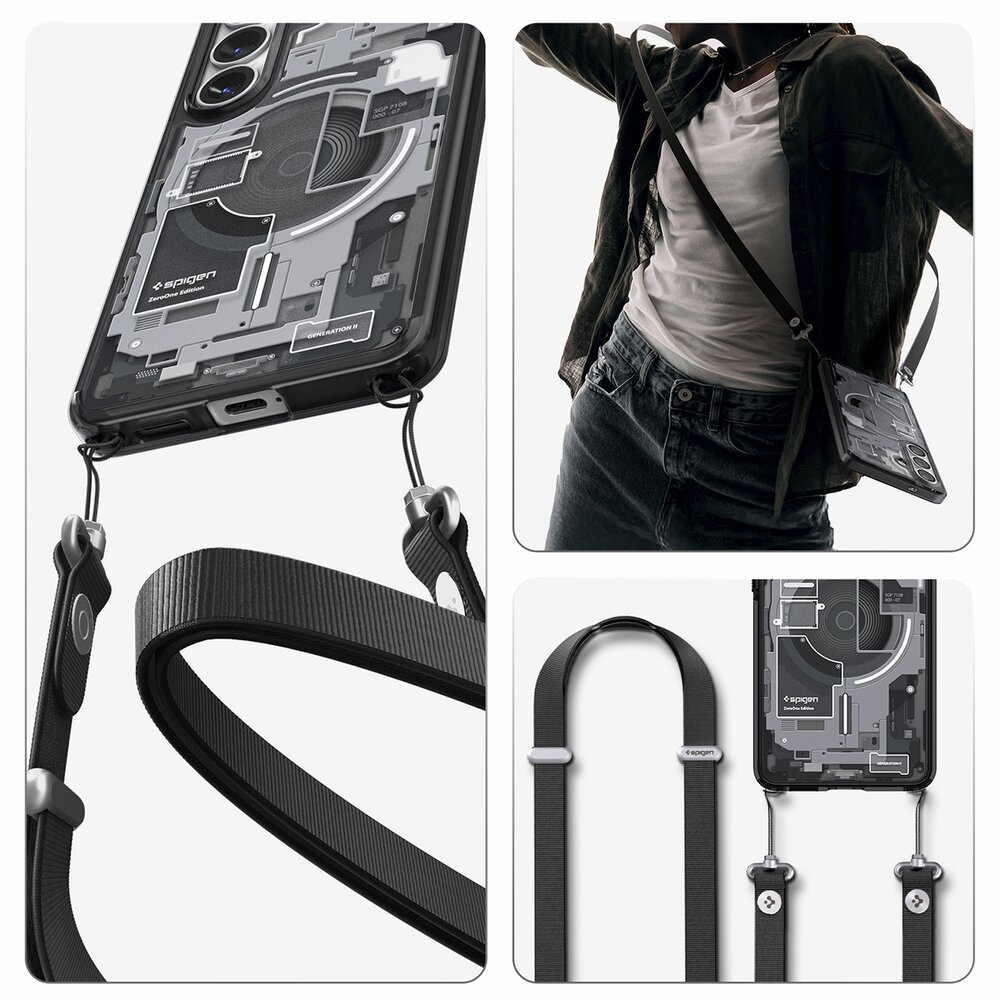 Samsung Galaxy S26+ Zero One Spigen Ultra Hybrid Mag MagSafe dėklas – juodas skaidrus 21