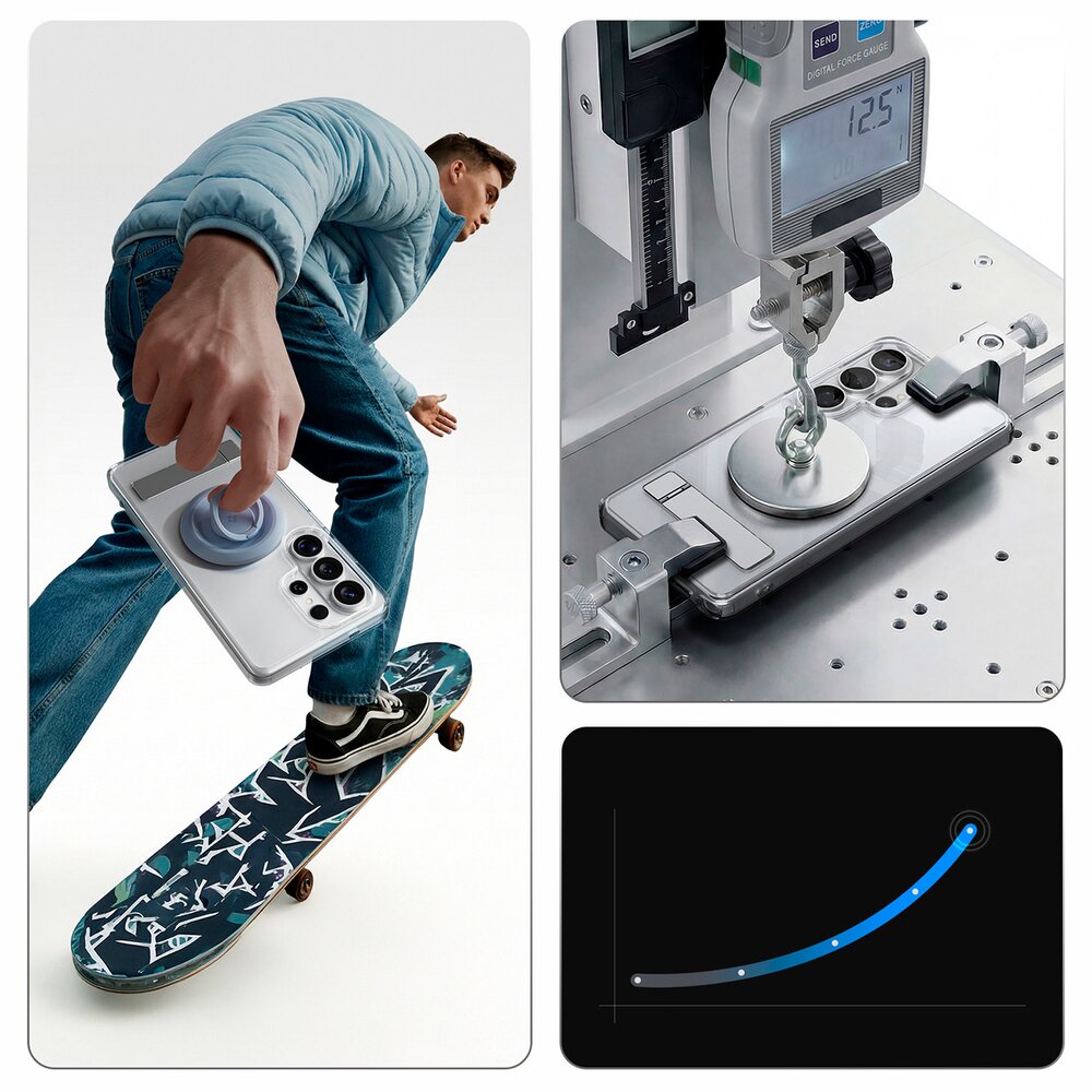 Samsung Galaxy S26 Ultra Spigen Ultra Hybrid S Mag MagSafe dėklas – skaidrus ir baltas 15