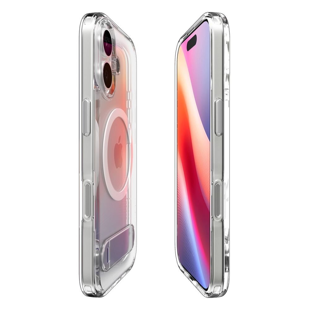 iPhone 17 dėklas Spigen Ultra Hybrid "S", MagSafe – skaidrus/baltas 4 iPhone 17 dėklas Spigen Ultra Hybrid "S", MagSafe – skaidrus/baltas 4