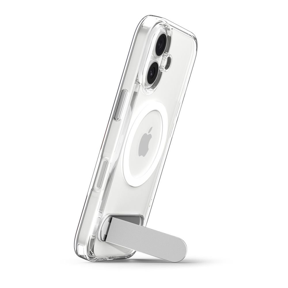 iPhone 17 dėklas Spigen Ultra Hybrid "S", MagSafe – skaidrus/baltas 6 iPhone 17 dėklas Spigen Ultra Hybrid "S", MagSafe – skaidrus/baltas 6