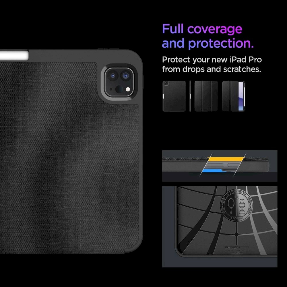 Spigen Urban Fit iPad Pro 11 2024 Case - Juodas 14 Spigen Urban Fit iPad Pro 11 2024 Case - Juodas 14