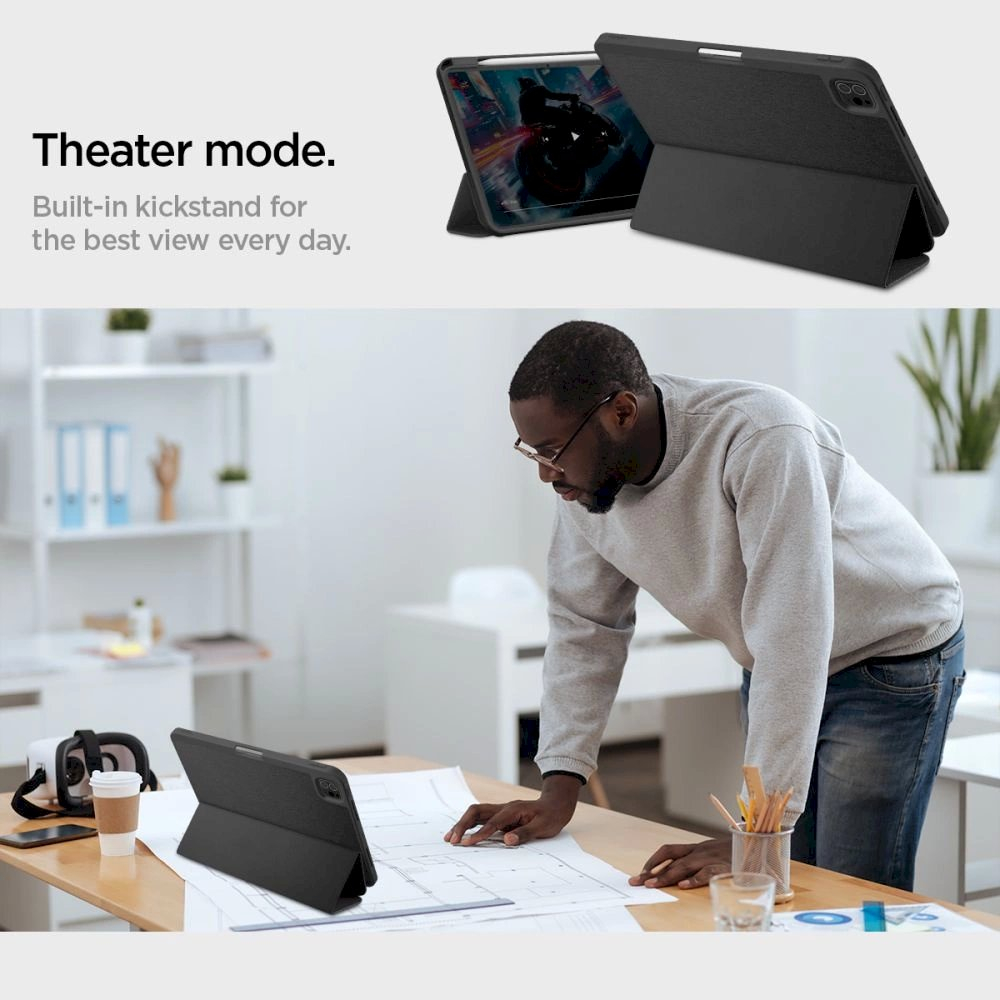 Spigen Urban Fit iPad Pro 11 2024 Case - Juodas 15 Spigen Urban Fit iPad Pro 11 2024 Case - Juodas 15