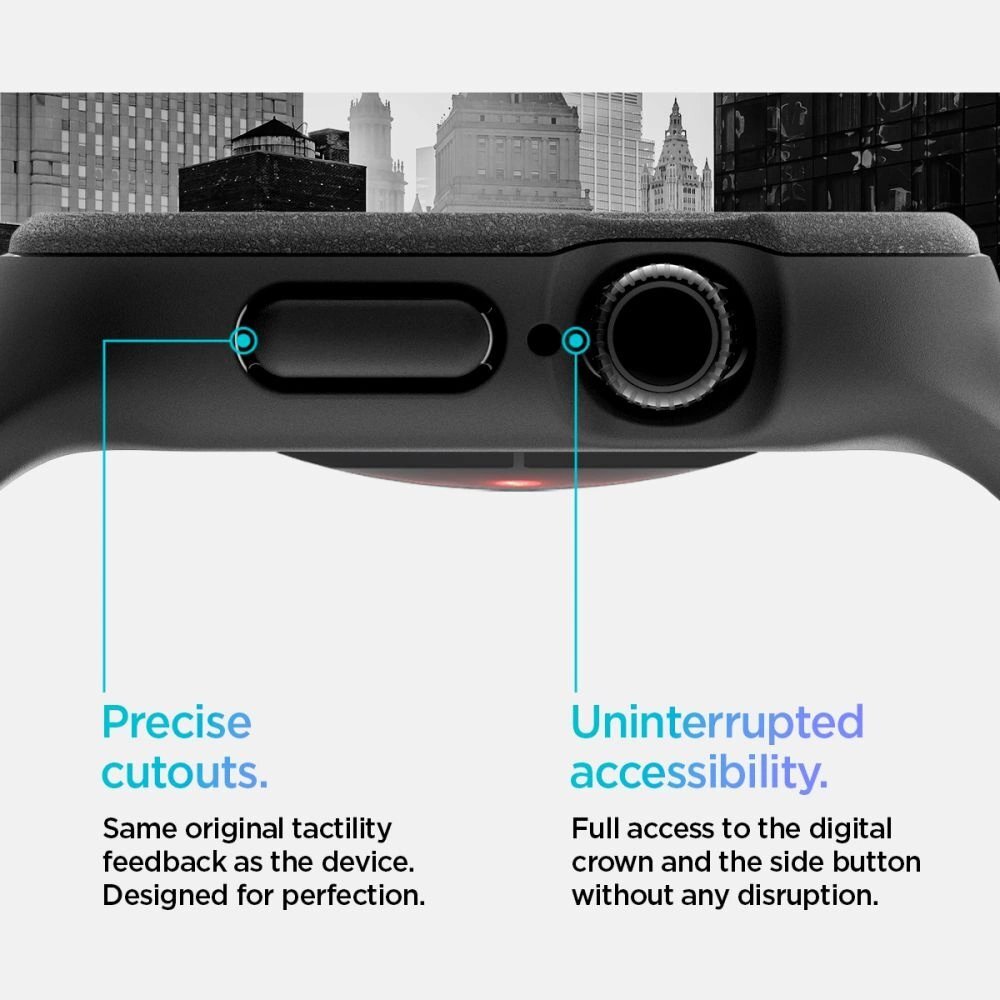 Apple Watch 42mm Spigen Vault Pro dirželis – matinės juodos spalvos 17