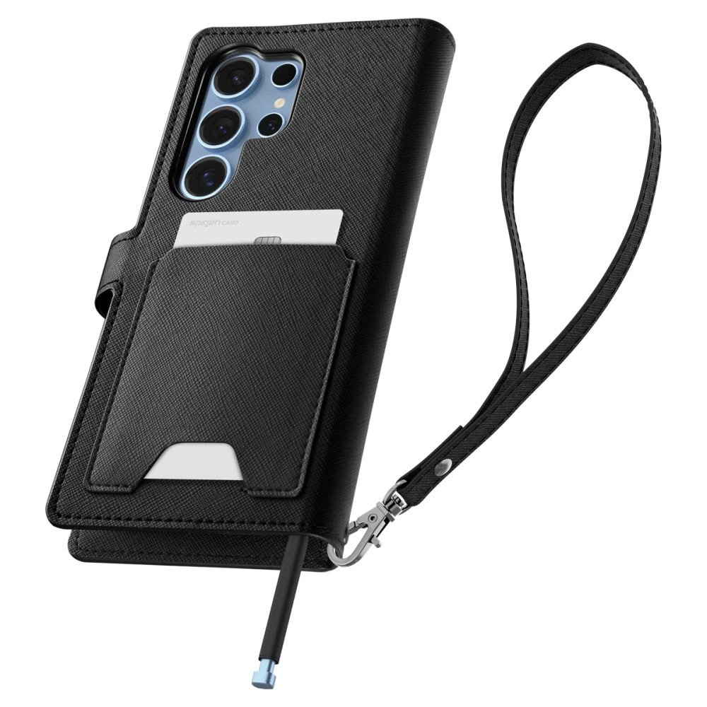 Spigen Piniginės tipo &quot;S&quot; Dėklas skirtas Samsung Galaxy S25 Ultra - Juodas 9