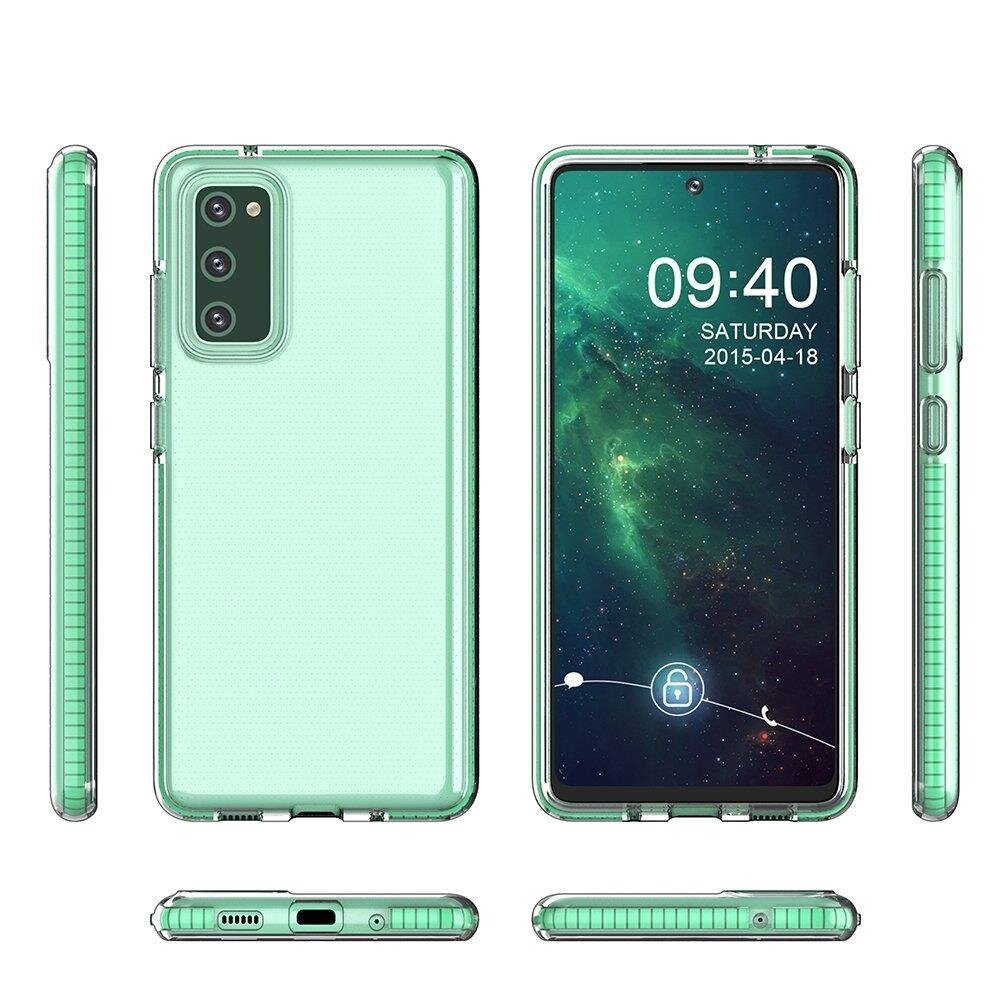 Skaidrus TPU dėklas su spalvotu rėmu Spring Case Samsung Galaxy A72 4G šviesiai rožiniais kraštais 1 Skaidrus TPU dėklas su spalvotu rėmu Spring Case Samsung Galaxy A72 4G šviesiai rožiniais kraštais 1