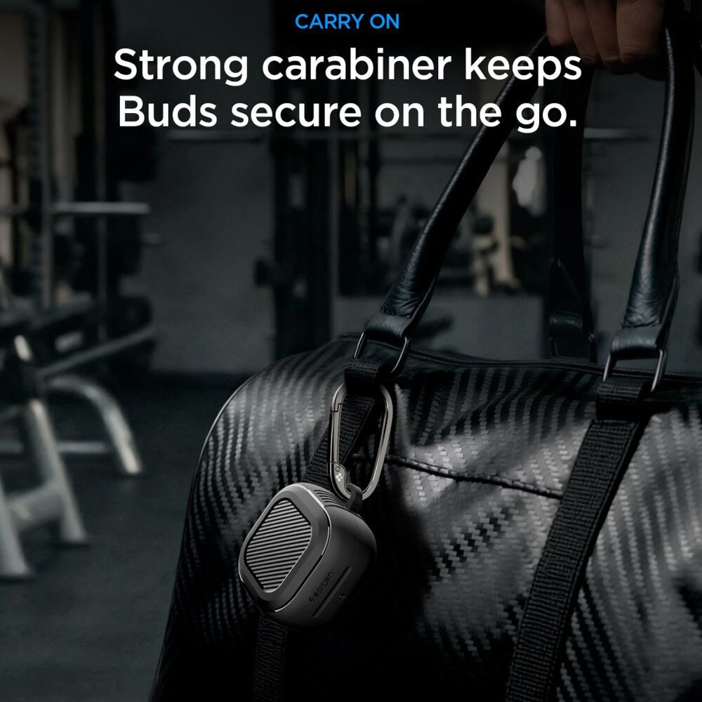 Samsung Galaxy Buds 4 / 4 Pro Spigen Rugged Armor dėklas – matinė juoda 7 Samsung Galaxy Buds 4 / 4 Pro Spigen Rugged Armor dėklas – matinė juoda 7