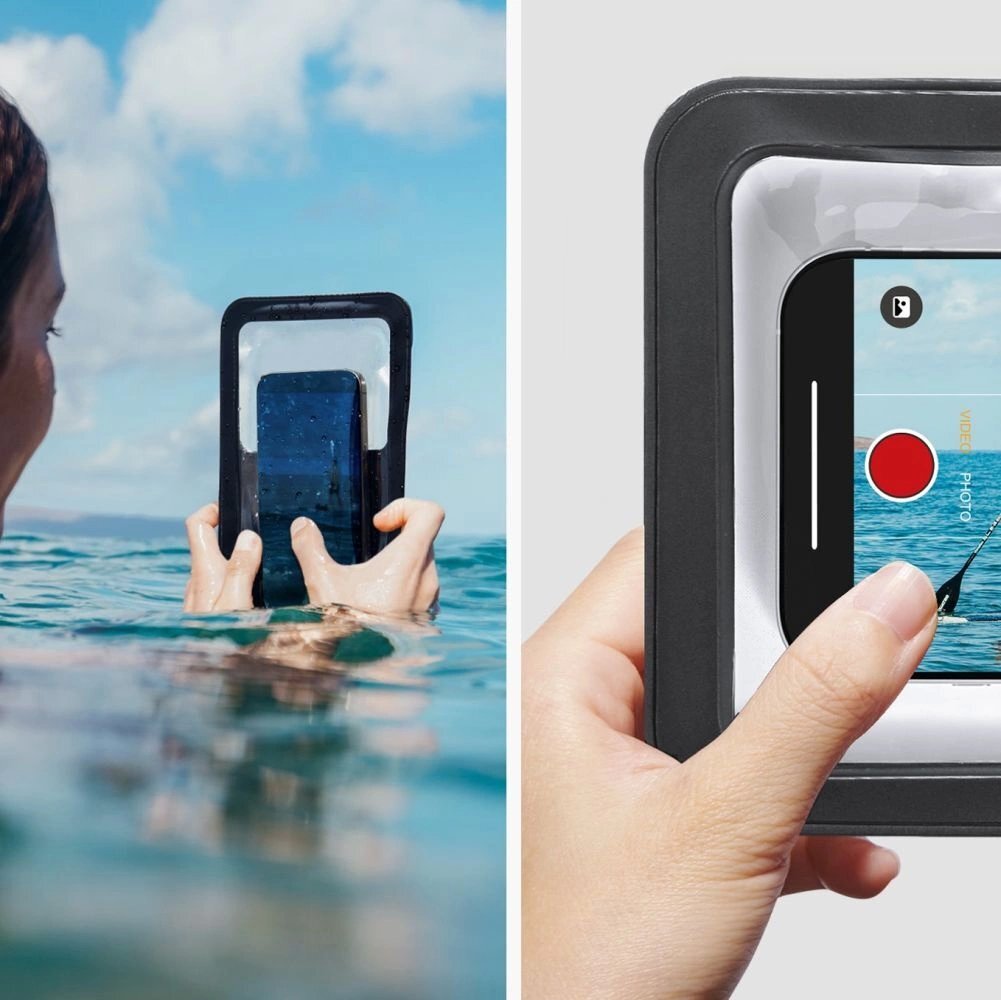 Spigen A603 vandeniui atsparus dėklas – juodas 8