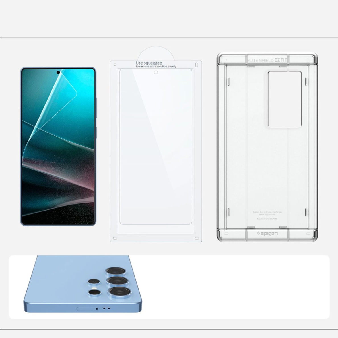 Samsung Galaxy S25 Ultra Spigen Elite Shield EZ Fit hibridinis stiklas – skaidrus 5