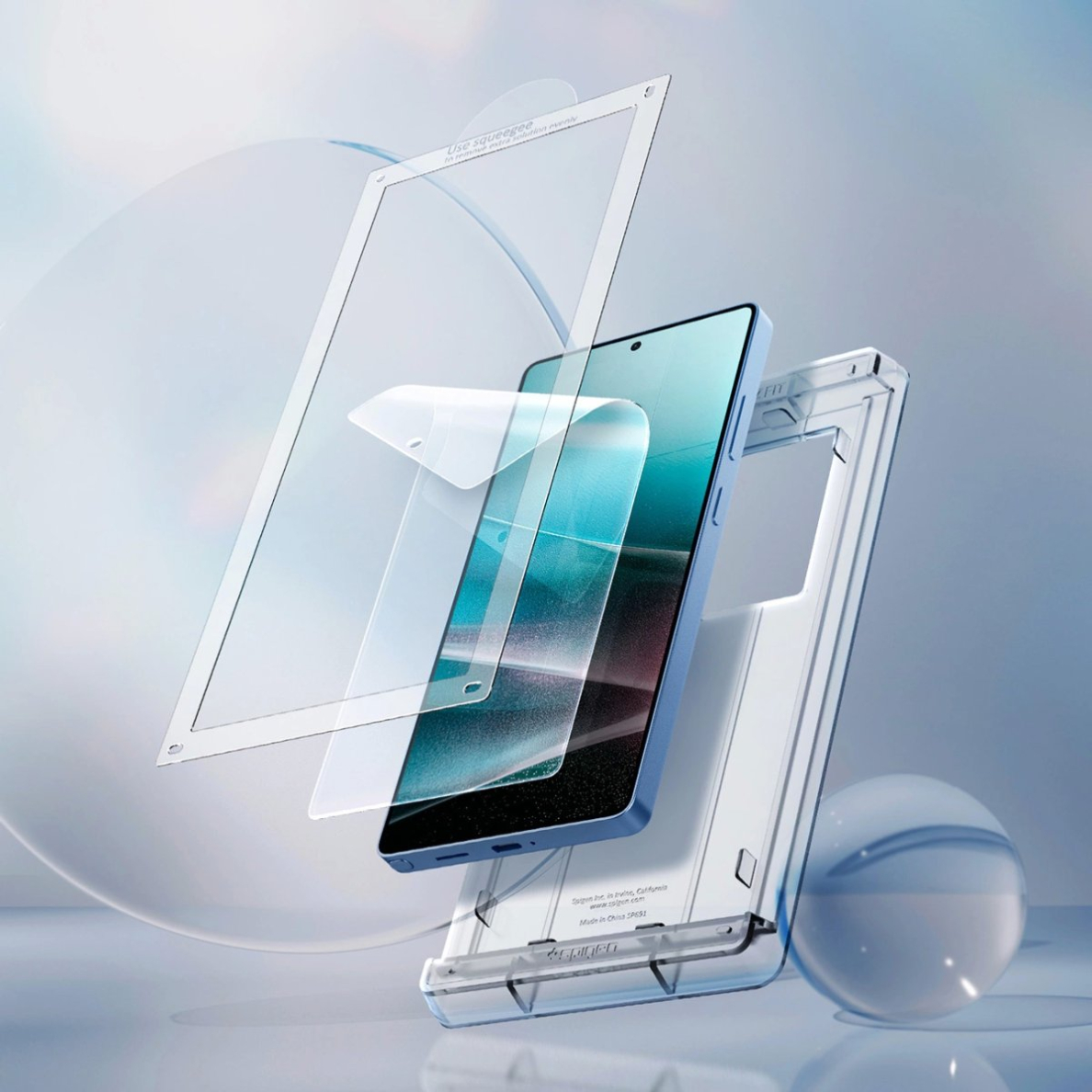 Samsung Galaxy S25 Ultra Spigen Elite Shield EZ Fit hibridinis stiklas – skaidrus 6