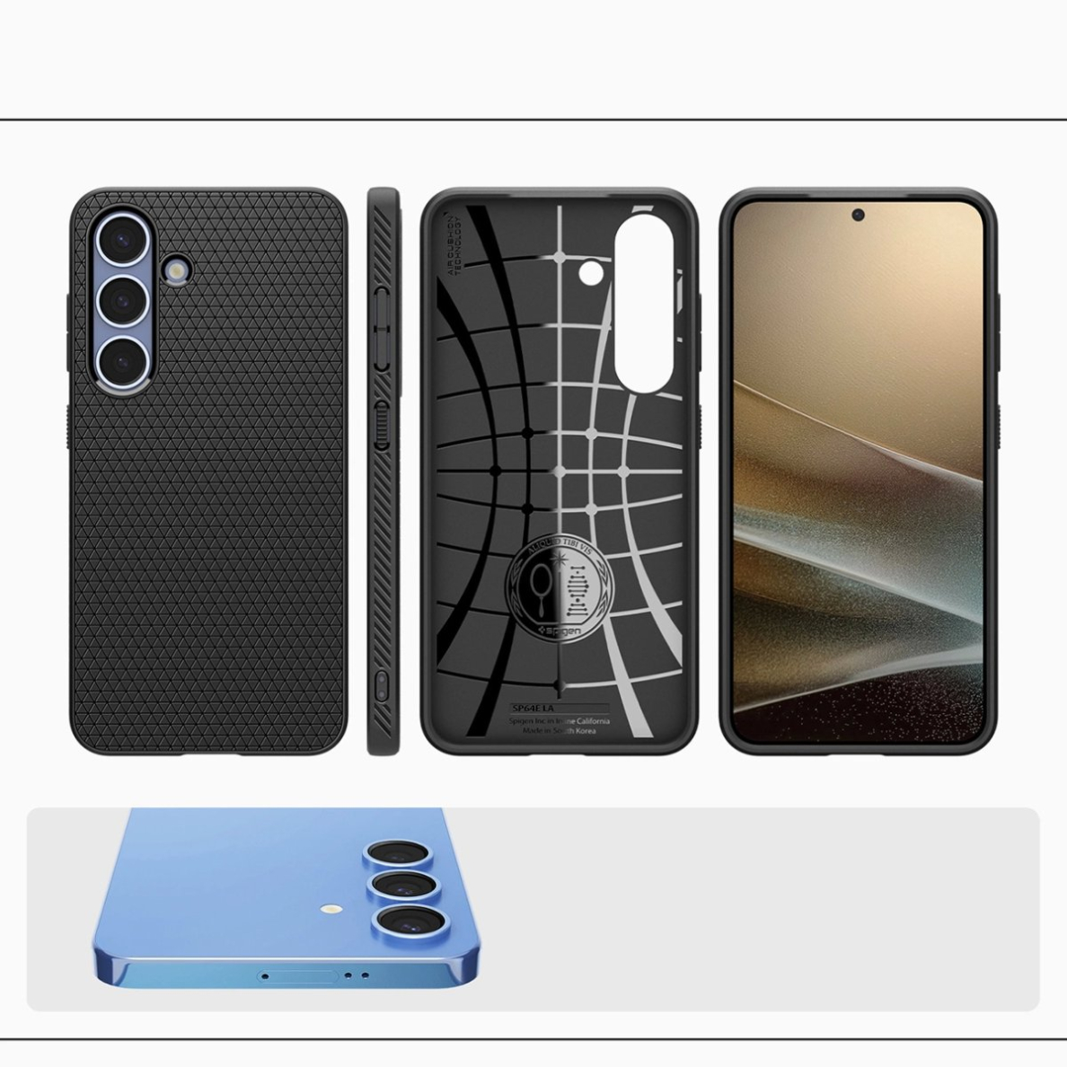 Spigen Liquid Air Dėklas Samsung Galaxy S25 - Juodas 12 Spigen Liquid Air Dėklas Samsung Galaxy S25 - Juodas 12