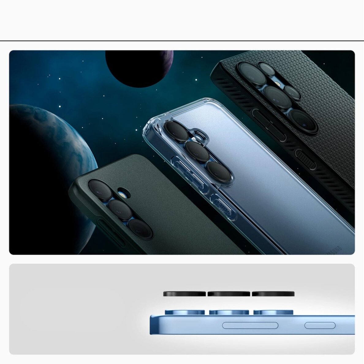 Samsung Galaxy S25 Ultra Spigen Optik Pro GLAS.TR EZ FIT 2-pack kameros apsauga – juoda 11 Samsung Galaxy S25 Ultra Spigen Optik Pro GLAS.TR EZ FIT 2-pack kameros apsauga – juoda 11