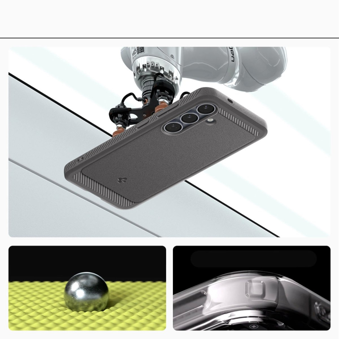 Spigen Rugged Armor Mag MagSafe Dėklas Samsung Galaxy S25 - Pilkas 14 Spigen Rugged Armor Mag MagSafe Dėklas Samsung Galaxy S25 - Pilkas 14