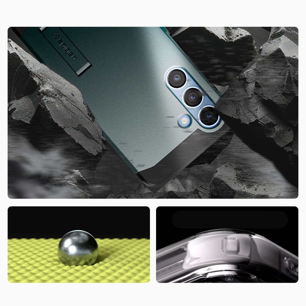 Spigen Tough Armor MagSafe Dėklas Samsung Galaxy S25+ - Žalias 12 Spigen Tough Armor MagSafe Dėklas Samsung Galaxy S25+ - Žalias 12