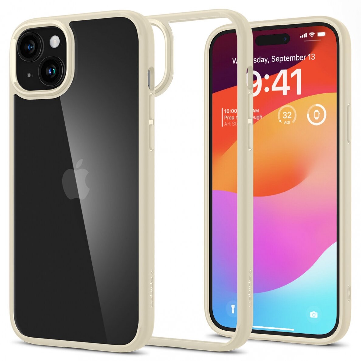 Spigen Ultra Hybrid case for iPhone 15 Plus - Kreminė Spigen Ultra Hybrid case for iPhone 15 Plus - Kreminė