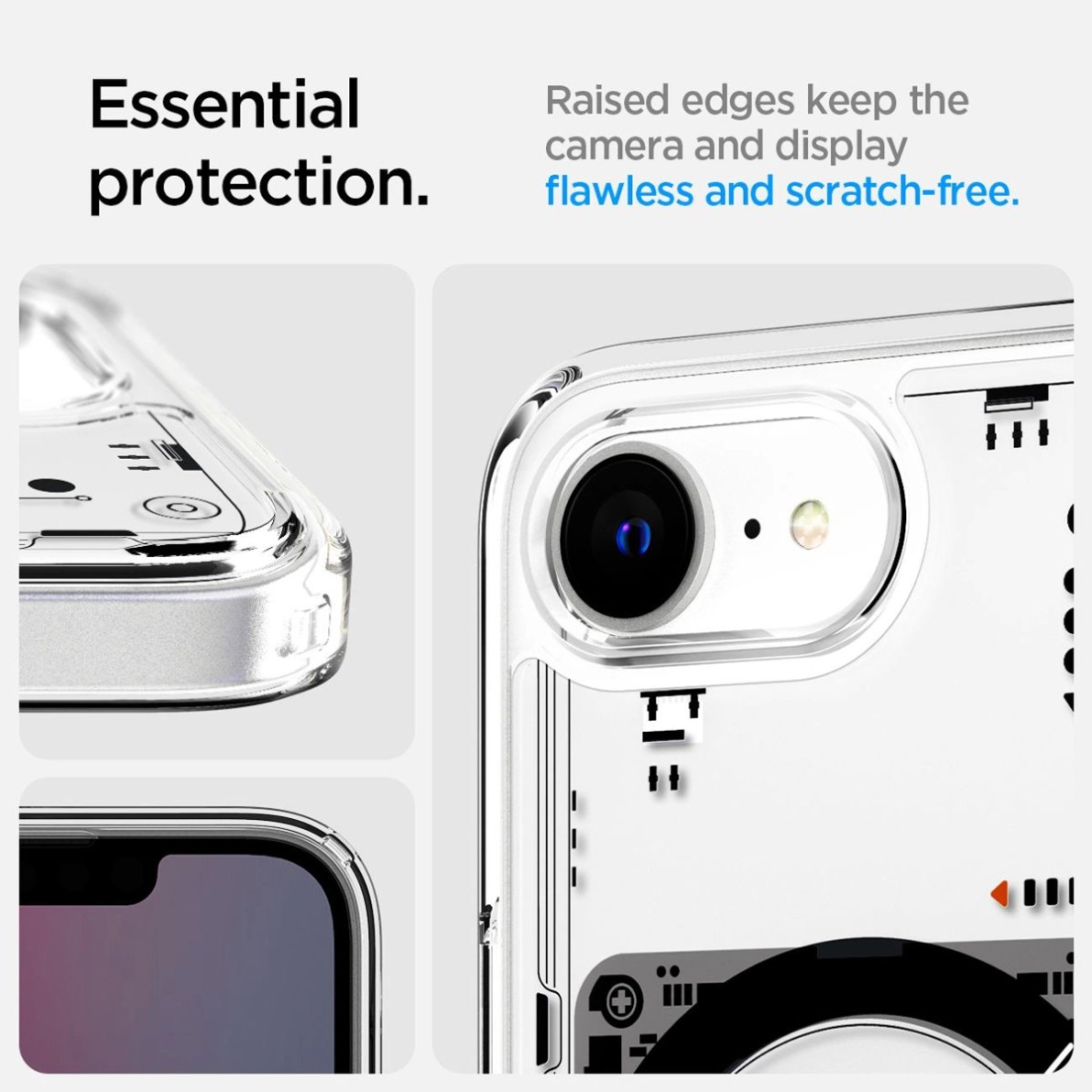 Spigen Ultra Hybrid MagSafe Dėklas skirtas iPhone SE 4 (2025) Neo One - Permatomas 11