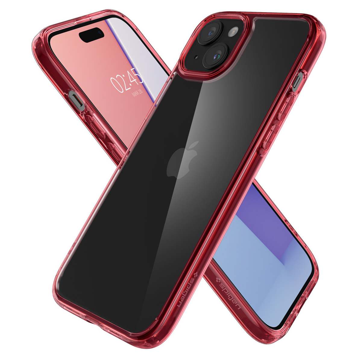 Apsauginis dėklas Spigen Ultra Hybrid, red crystal - iPhone 15 7 Apsauginis dėklas Spigen Ultra Hybrid, red crystal - iPhone 15 7