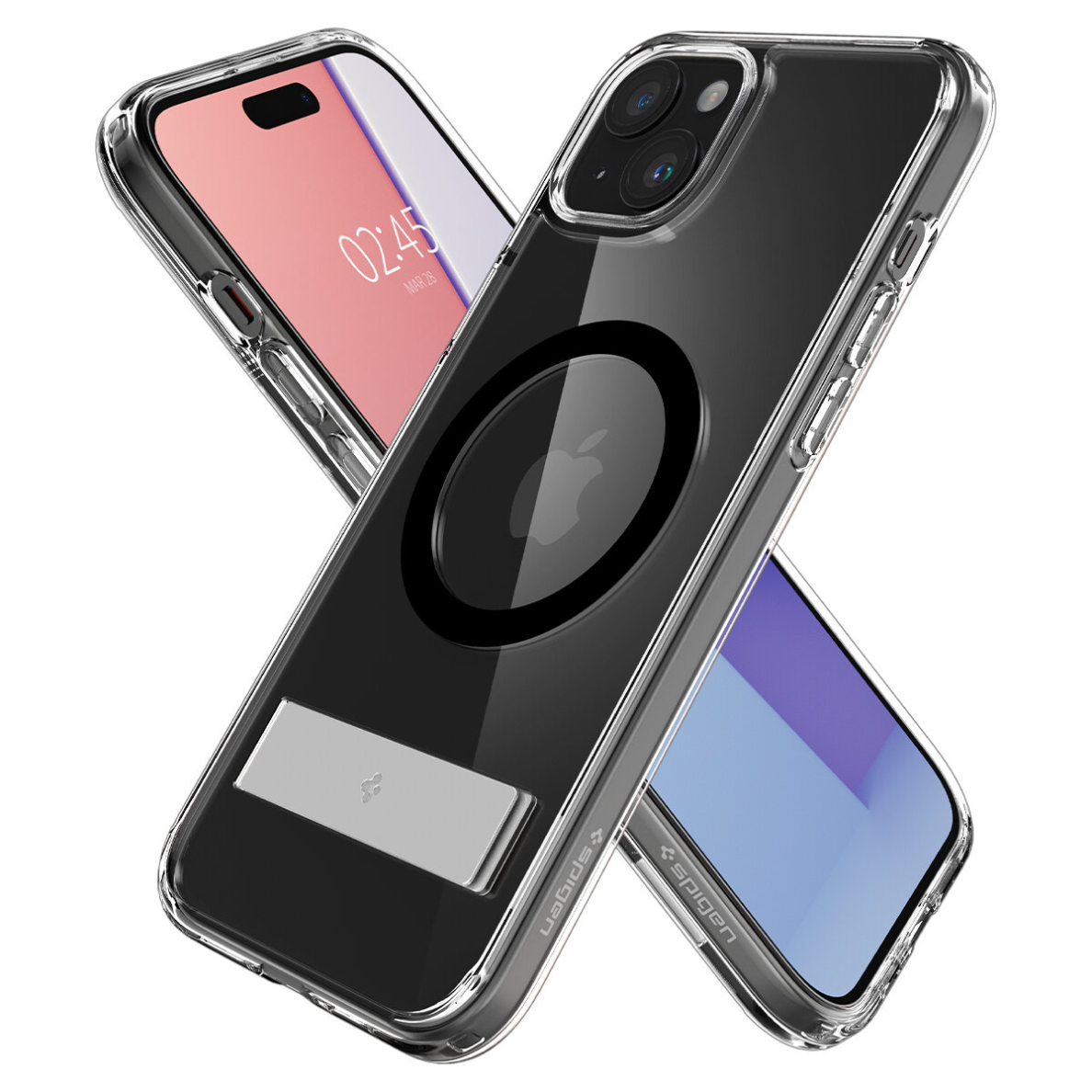 Spigen Ultra Hybrid S MagSafe case with stand for iPhone 15 - black 1 Spigen Ultra Hybrid S MagSafe case with stand for iPhone 15 - black 1