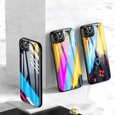 Spalvotas Apsauginis Dėklas Color Glass Iphone 11 Pro Max Pattern 2