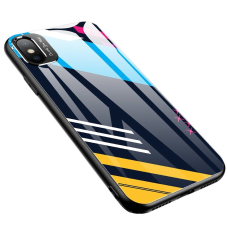 Spalvotas Apsauginis Dėklas Color Glass Iphone Xr Pattern 2