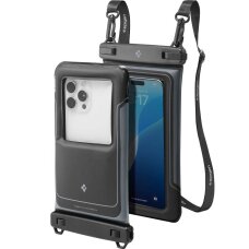 Atsparių dėklų rinkinys 2vnt Spigen A611P – matinės juodos spalvos