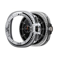 Samsung Galaxy Watch 8 Classic 46 mm Spigen Bezel Tune Pro Pilot dėklas – sidabrinis