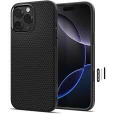 iPhone 16 Pro Max Spigen Liquid Air „T“ MagSafe dėklas – matinės juodos spalvos