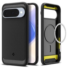 Google Pixel 10 / 10 Pro dėklas Spigen Rugged Armor Mag su MagSafe – matinės juodos spalvos