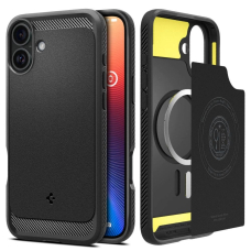 Spigen Sustiprintas Armor MagSafe Dėklas skirtas iPhone 16 - Juodas