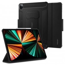 ATVERČIAMAS DĖKLAS SPIGEN RUGGED ARMOR IPAD PRO 12.9 2021 BLACK