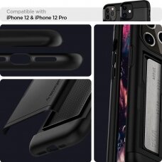 Aukštos kokybės Spigen Slim Armor Cs dėklas Iphone 12 Pro / Iphone 12 juodas