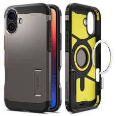 Spigen Tough Armor MagSafe Dėklas su stoveliu skirtas iPhone 16 - gunmetal