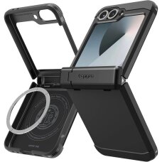 Samsung Galaxy Z Flip 6 / 7 FE dėklas Spigen Tough Armor Pro Mag su MagSafe – juodas
