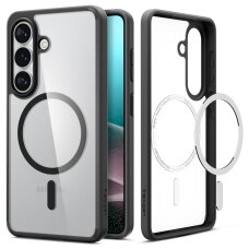 Samsung Galaxy S26 Spigen Ultra Hybrid Mag MagSafe dėklas – juodas skaidrus