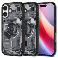 iPhone 17 Zero One dėklas Spigen Ultra Hybrid, MagSafe – juodas