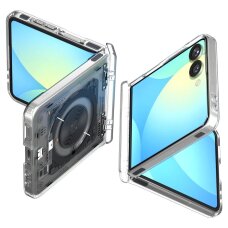 Samsung Galaxy Z Flip 7 Spigen Ultra Hybrid Pro dėklas su MagSafe Zero One – permatomas