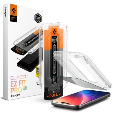 iPhone 16 Pro / 17 / 17 Pro Spigen Glas.TR EZ Fit Pro privatumo grūdintas stiklas
