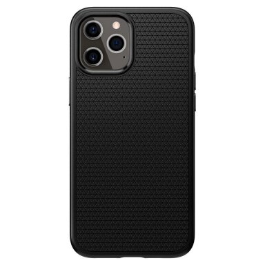 Aukštos Kokybės Dėklas Spigen Liquid Air Iphone 12 Pro / Iphone 12 Matinis Juodas Aukštos Kokybės Dėklas Spigen Liquid Air Iphone 12 Pro / Iphone 12 Matinis Juodas