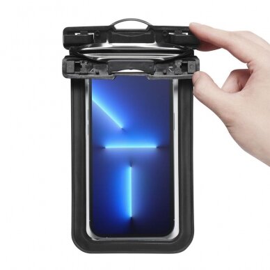 Vandeniui atsparus dėklas Spigen A601 UNIVERSAL 2-PACK Juodas 3