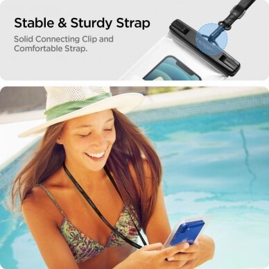 Vandeniui Atsparus Dėklas SPIGEN A601 UNIVERSAL WATERPROOF CASE 2vnt. CRYSTAL Skaidrus 1 Vandeniui Atsparus Dėklas SPIGEN A601 UNIVERSAL WATERPROOF CASE 2vnt. CRYSTAL Skaidrus 1