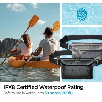 Spigen A620 UNIVERSAL WATERPROOF WAIST BAG 2-PACK Juodas 7 Spigen A620 UNIVERSAL WATERPROOF WAIST BAG 2-PACK Juodas 7