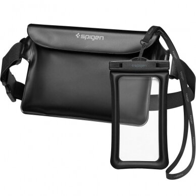 Spigen A621 UNIVERSAL WATERPROOF CASE & WAIST BAG BLACK 1 Spigen A621 UNIVERSAL WATERPROOF CASE & WAIST BAG BLACK 1