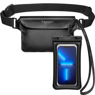 Spigen A621 UNIVERSAL WATERPROOF CASE & WAIST BAG BLACK Spigen A621 UNIVERSAL WATERPROOF CASE & WAIST BAG BLACK