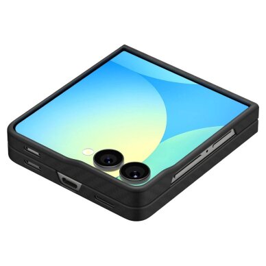 Samsung Galaxy Z Flip 7 dėklas Spigen AirSkin Aramid – juodas 9