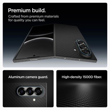 Samsung Galaxy Z Fold 7 Spigen AirSkin Aramid dėklas – juodas 2